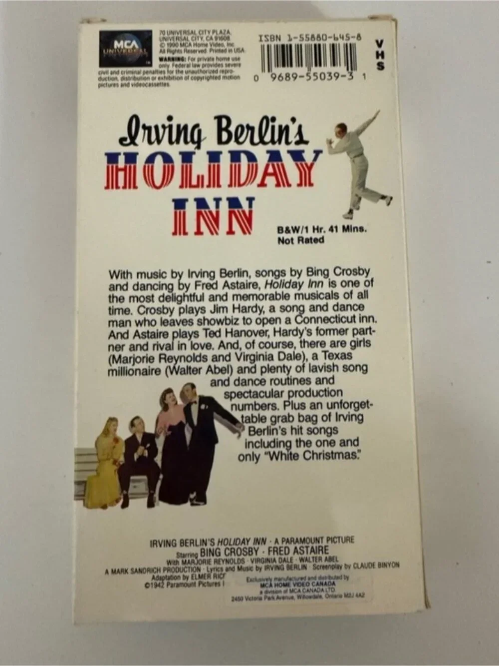 Irving Berlin’s Holiday Inn VHS Bing Crosby Fred Astaire Classic Musical - Picture 3 of 12